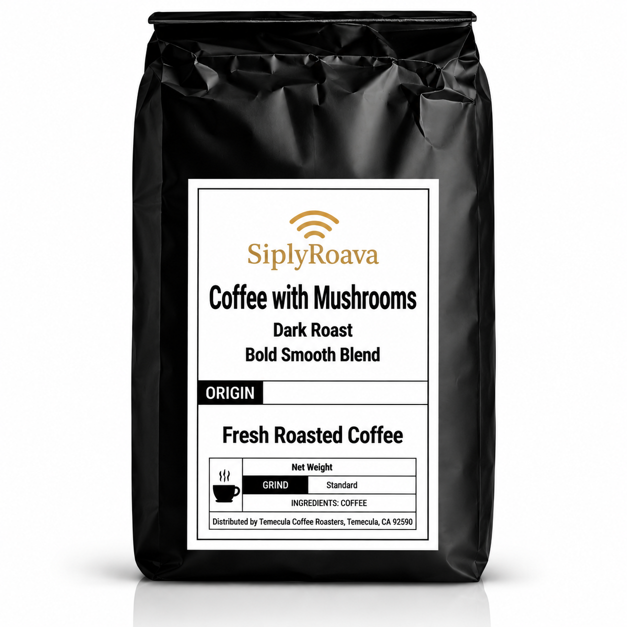 Coffee with Mushrooms Dark Roast Bold Smooth Blend